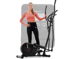 Hop-Sport Crosstrainer HS-2050C – Magnetisch Remsysteem met LCD Display en Hartslagmeting – Stil en Ergonomisch – Rood
