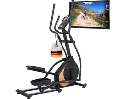 Skandika crosstrainer Carbon P18 - Elliptische trainer voor thuis, 32 weerstandsniveaus, 13 programma’s, LCD-display, app-compatibel, tot 135 kg | Hometrainer, fitness, duurtraining