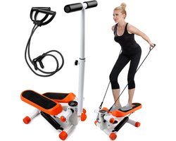 Stepper Fitness - Hometrainer - Crosstrainer Mini - Zilver en Oranje