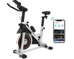 Activora Hometrainer - Inclusief app - 10 kg vliegwiel - Gratis bidon - Hartslagfunctie - 0-100% weerstandsniveaus - Display met info - Fitness fiets - Spinningfiets - Hometrainers