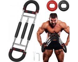 Arm Trainer - Kracht Trainer - Spieropbouw Thuis - Verstelbare Weerstand - 3.5 x 18 x 69 cm - Rood Zwart