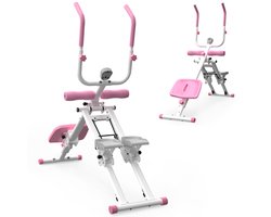 BLOSSOM 2-in-1Stair Stepper - Instelbare Weerstand - Vertical Climber - Stair Stepper voor thuistraining - LED-display - Antislip-pedalen - Inklapbaar - Draagvermogen 136 kg - Roze