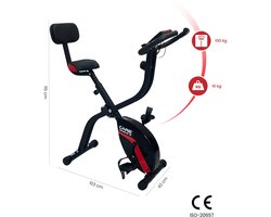 CARE CV-315 - Opvouwbare hometrainer - 4 kg vliegwielmassa - 10 handmatige weerstandsniveaus - Voor thuisgebruik