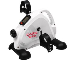 CARE M BIKE - Mini fietstrainer - Gewicht 3,5 kg - Verstelbare weerstand - Magnetisch en stil voor thuisgebruik - Blauw/Wit/Zwart