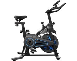 DoneMore® - magnetische indoorfiets - hometrainer - stille riemaandrijving - 100 weerstandsniveaus - zwart - 92x46x100 cm - 32 kg
