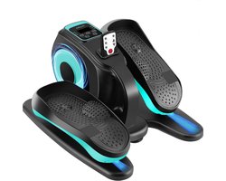 Elektrische Crosstrainer – Onder-Bureau Elliptical – Compacte Zit-Pedaaltrainer met Afstandsbediening – Geschikt voor Senioren & Jongeren – Draagbaar Fitnessapparaat