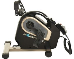 Exerpeutic gemotoriseerde hometrainer voor onder het bureau, 2000 m, elektrische hometrainer voor benen en armen, fitnessapparatuur voor thuisgebruik, werken op afstand, kantooraccessoires, zwart