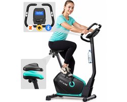 FITAGE Hometrainer - Fitnessfiets met 32 Weerstandsniveaus - Tablethouder voor Bluetooth Kinomap & Zwift - Fiets Lage Instap, Ergonomisch & Stil - Hometrainers Fitness voor Thuis