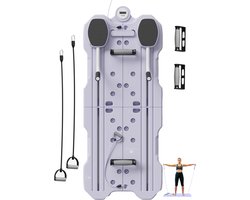 FitBuddy Pilates Reformer Board – Multifunctioneel Buikspier Oefenbord met Stopwatch, Verstelbare Hoeken, Handvaten met Helistiek, Klikkers en Trainingsmatje