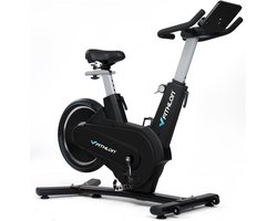 Fithlon Le Tour Pro Hometrainer - Fitnessfiets met 32 Weerstandsniveaus - Tablethouder voor Bluetooth Kinomap & Zwift - Fiets Lage Instap, Ergonomisch & Stil - Hometrainers Fitness voor Thuis