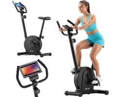 Gymtek® Magnetische Hometrainer Fiets - Fitness Fiets - Home Trainer - tot 100kg - 8 Weerstandsniveaus, 3.5kg Vliegwielgewicht - LCD Display