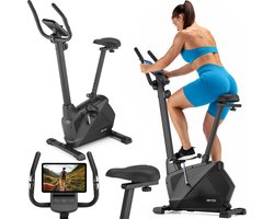 Gymtek® Magnetische Hometrainer Fiets - Fitness Fiets - Home Trainer - tot 130kg - 8 Weerstandsniveaus, 6kg Vliegwielgewicht - LCD Display