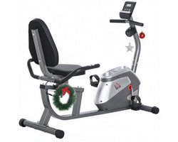 HOMCOM-Heimtrainer-Metall, ABS-121,5-136L x 62,5B x 98 H cm-Grau+Silber