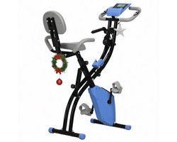 HOMCOM-Heimtrainer-Stahl, ABS-105L x 48B x 118H cm-Blau+Schwarz