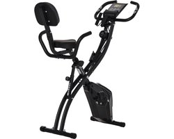 HOMCOM-Heimtrainer-Stahl, ABS-105L x 48B x 118H cm-Schwarz