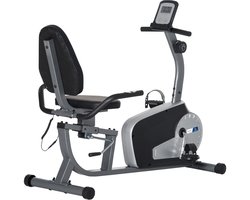 HOMCOM-Magnetische hometrainer-staal-137x62x103cm-grijs