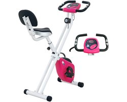 HOMCOM-Magnetische hometrainer-staal-43x97x109cm-roze