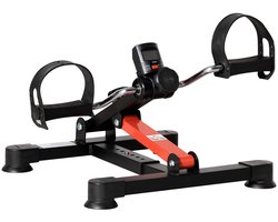 HOMCOM Mini Hometrainer - Staal - 43x40x34,5cm - Zwart