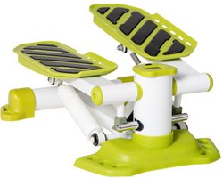 HOMCOM Mini Stepper voor thuis, antislip up-down stepper met lcd-scherm, stepper hometrainer met twee grote pedalen, staal, geel