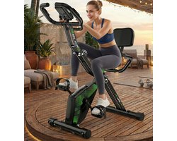 Hometrainer 5-in-1 inklapbaar – Multifunctionele Ergometer Fiets voor Thuis, Magnetisch 16-Weerstandsniveaus, LCD-Display, Stille Cardio Workout, Verstelbaar Zadel, 160 kg Belastbaar Designbest