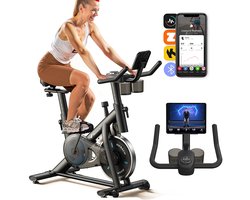 Hometrainer – Fitnessfiets – Indoor Bike – Fietstrainer – Conditietrainer – Stil Met Riemaandrijving – Verstelbaar Zadel & Stuur