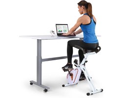 Hometrainer met Trainingscomputer - Verstelbare Fiets Ergometer voor Desk Bike en Thuisgebruik