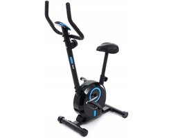 Hometrainer met verstelbare zitting en hoge handgreep - Fitnessfiets met LCD-display en hartslagmonitor voor thuis