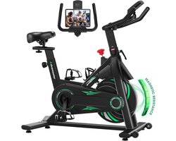 Hometrainer voor Thuis met Bluetooth en LCD-Display - Comfortabele Spinfiets met Magneetweerstand