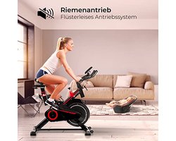 Indoor Cycle Speedbike met Ingebouwde Fitnesscomputer - Handmatige Weerstand en Stille Riemaandrijving