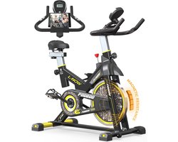 Indoor Fiets met Aandrijfriem en LCD Display - Hometrainer voor Cardio Training