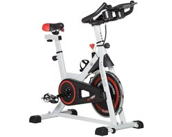 Indoorfietsen - Hometrainers - Spinningfiets - Fitness Fiets - Indoor Cycle - Indoorfiets - Hometrainer - met Verstelbare Weerstand - LCD-scherm - Indoor Bike - Statische Fiets - Wit - Staal en ABS