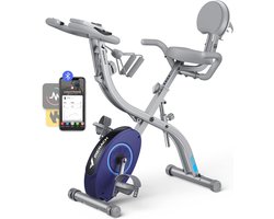 Inklapbare 4-in-1 Fitnessfiets met LCD Monitor en Hartslagmeting