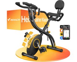 Inklapbare Hometrainer Fiets met 16 Weerstandtrappen en Hartslagmeting