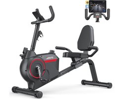 Ligfiets voor Thuis - Bluetooth Magnetische Hometrainer voor Senioren met LCD Scherm en Verstelbare Zitting