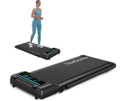 Loopband voor thuis met helling tot 6%, 3 niveaus, max. 6 km/u, 125 x 55 cm, geschikt tot 100 kg