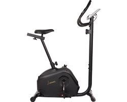 Luxari Hometrainer - 6 kg vliegwiel - Verstelbaar zadel - Hartslagsensor - Inclusief I-pad/tablet houder - Super stille modus - Zwart - Hometrainer voor thuis - Trainingsfiets - Fitness fiets