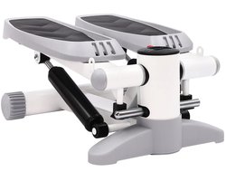 Luxe Multifunctionele Hydraulische Stepper met LED-tracker – Stil Fitnessapparaat voor Thuis tot 150 kg – 38° Kantelbare Pedalen, Inclusief Weerstandsbanden & Antislipmat – Verstelbare Hoogte & Compact Design voor Volledige Lichaamstraining