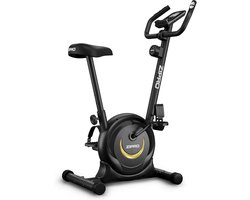 Magnetische fitnessbike hometrainer tot 110 kg - Zwart-goud