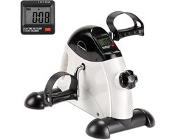 MELVRA Stoelfiets - Mini Hometrainer - Bewegingstrainer voor Senioren & Ouderen - Revalidatie - Fitness Pedalen - Thuisgebruik - Zwart