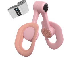 MERACH Bekkenbodemtrainer - dijbeentrainer - beentrainer voor vrouwen - postnatale revalidatie - weerstandsbanden - draagbaar - roze