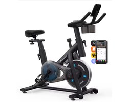 MERACH Hometrainer - Exercise Bike - Fitness Fiets Met 100 Weerstandsniveau's - Verstelbaar - Ergonomisch - Met Harslagfunctie - Met App & Bluetooth