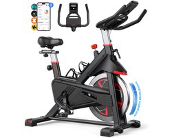MERACH Magnetische Hometrainer - Zelfvoorzienend - 100 Weerstandsniveaus - LED-scherm - APP Kinomap & Zwift - Stil