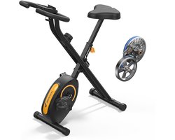 MERACH Opvouwbare Hometrainer - Compact en Stil - 16 Niveaus Magnetische Weerstand - LCD-scherm - Tabletsteun - Huishoudelijk Gebruik