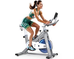 MettleMatic FS50 Hometrainer - Magnetische Fitnesfiets met Bluetooth - Indoor Fitnesfietsen met LCD-Display - 160 KG Belastbaarheid