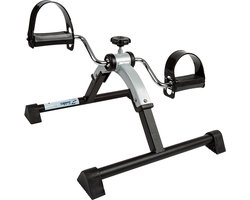 Mobilex - Inklapbare hometrainer - Gebruik: thuis, kantoor of andere gelegenheden om zitten of liggen te trainen - Zwart/RVS