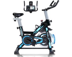 NETTLIFE Hometrainer - Fitnessfiets - Ergometer met magnetische weerstand - met LCD-display & Tablethouder - Max 120KG gebruikersgewicht - Spinning Fiets - Fiets Lage Instap, Ergonomisch & Stil - Fitness Fiets - Hometrainers Fitness voor Thuis