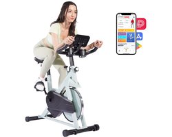Novendo Goods - Superrun hometrainer - Indoor fitness bike - Grote Tablethouder - Met magnetische bediening en comfortabele stoel - Cardio - Black