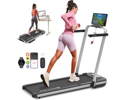 Opvouwbare 3-in-1 Loopband met LED-display en Afstandsbediening voor Thuis en Kantoor - Draagbare Hardloopmachine Tot 120 kg