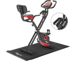 Opvouwbare Hometrainer 2in1 met Weerstandniveaus en LCD Display - Fitnessfiets voor Thuisgebruik