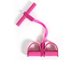 Pedaal Oefenaar - Weerstandstrainer Been - Thuis Fitness - Verstelbare Weerstand - 4 Tubes - Paars Zwart